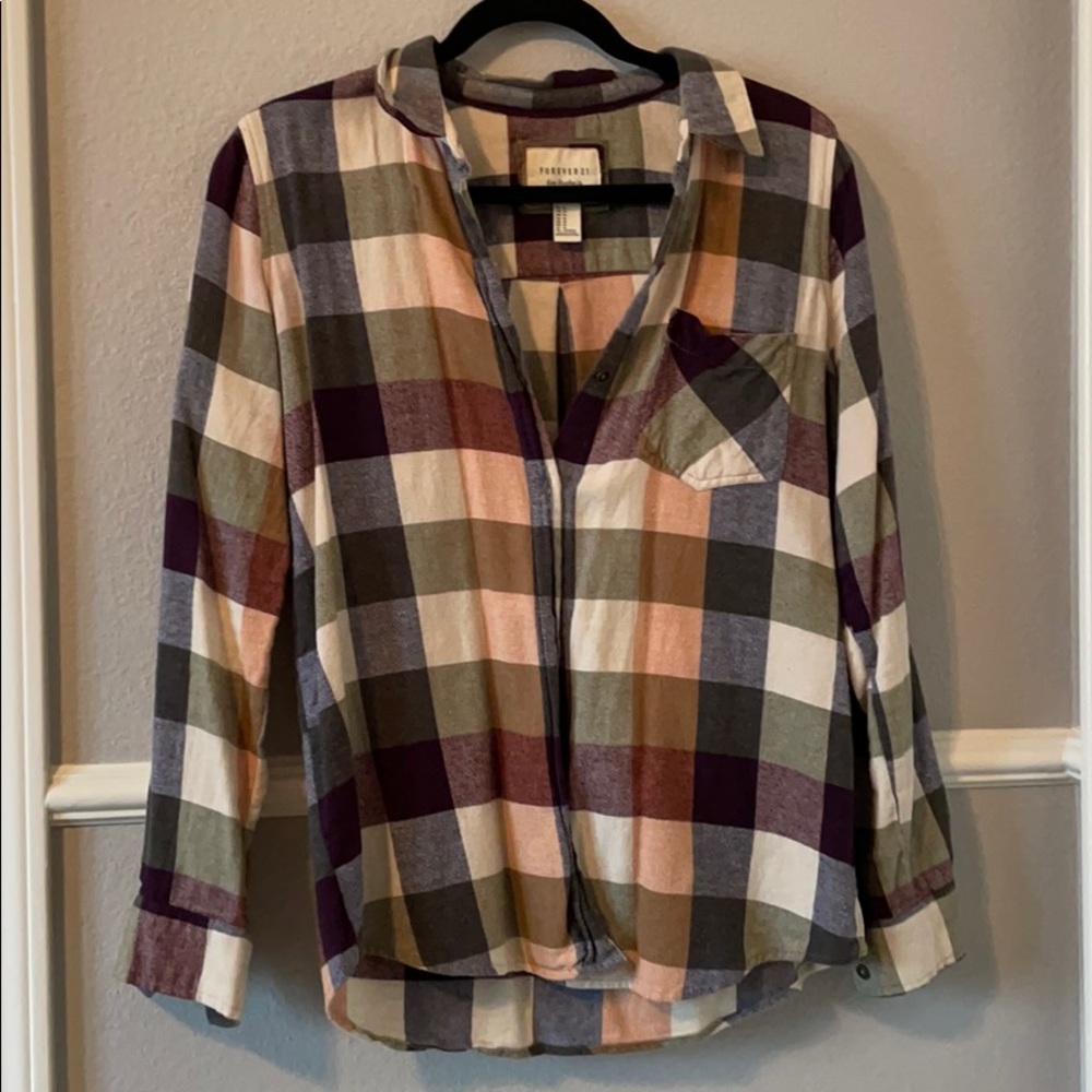 Long sleeve plaid button up